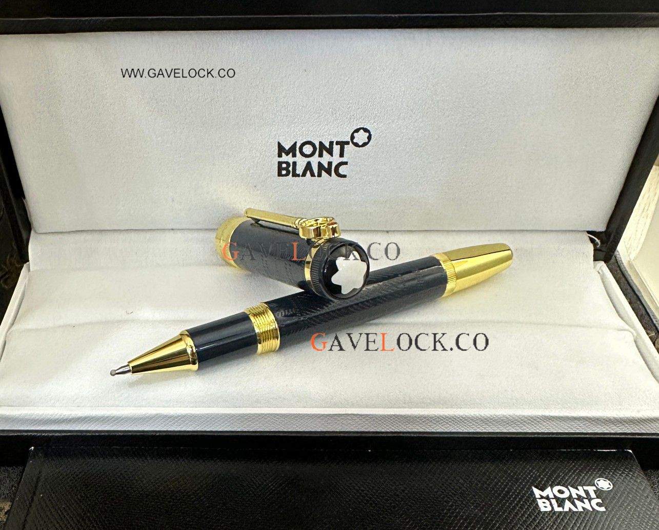 Copy Mont blanc Arthur Conan Doyle Rollerball pen Black and Gold